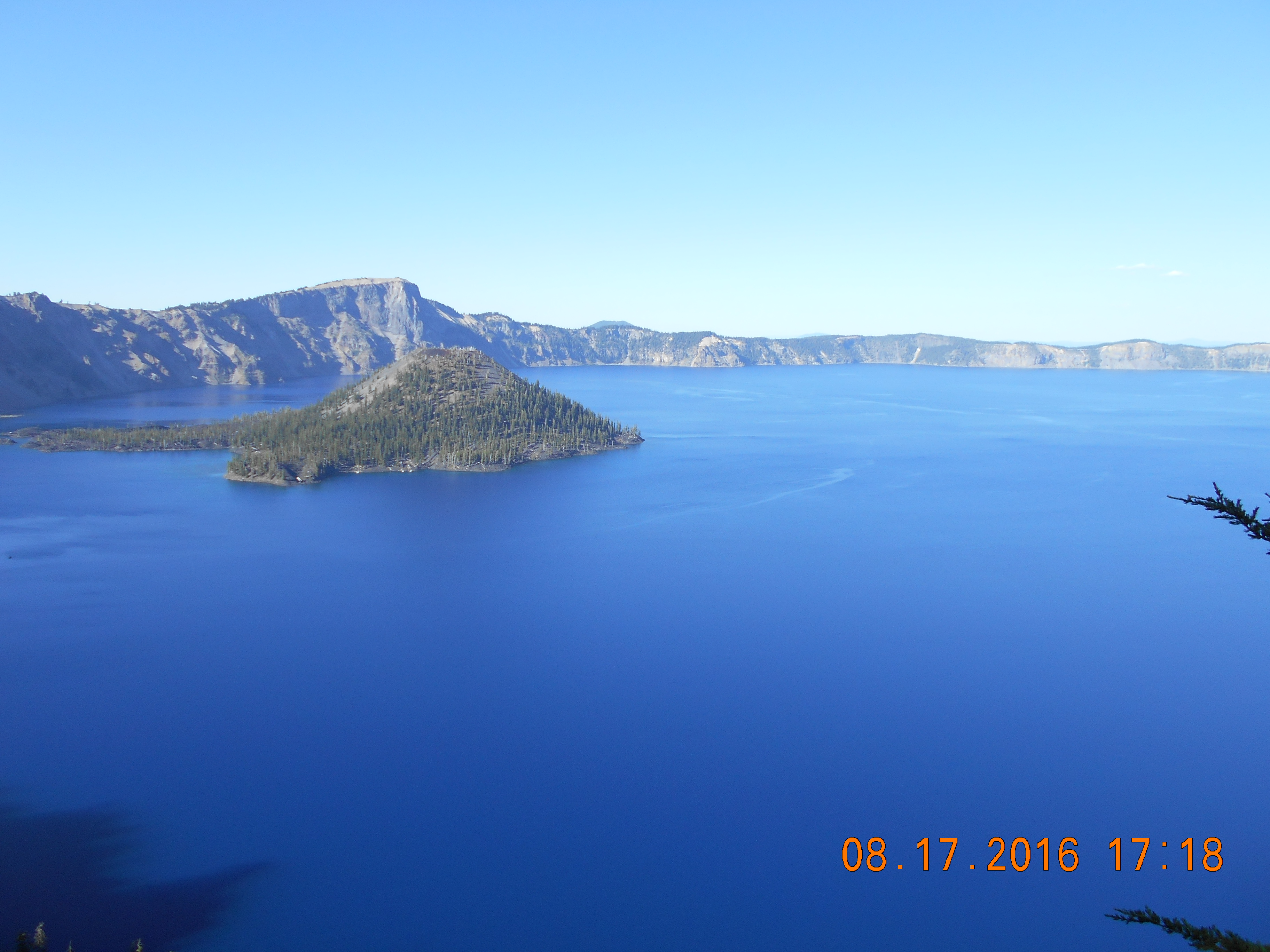 Wizard Island-Crater Lake view from Rim Village.