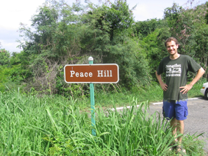 Andrew Uzilov on Peace Hill.