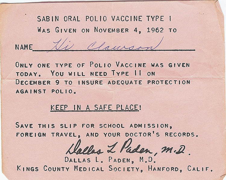 Hiram Polio Vaccine 1962-11-04 1962-11-04