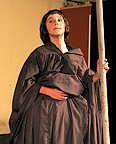 Abe as Friar Tuck, with his quarterstaff