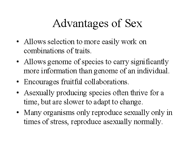 Advantages Of Sex