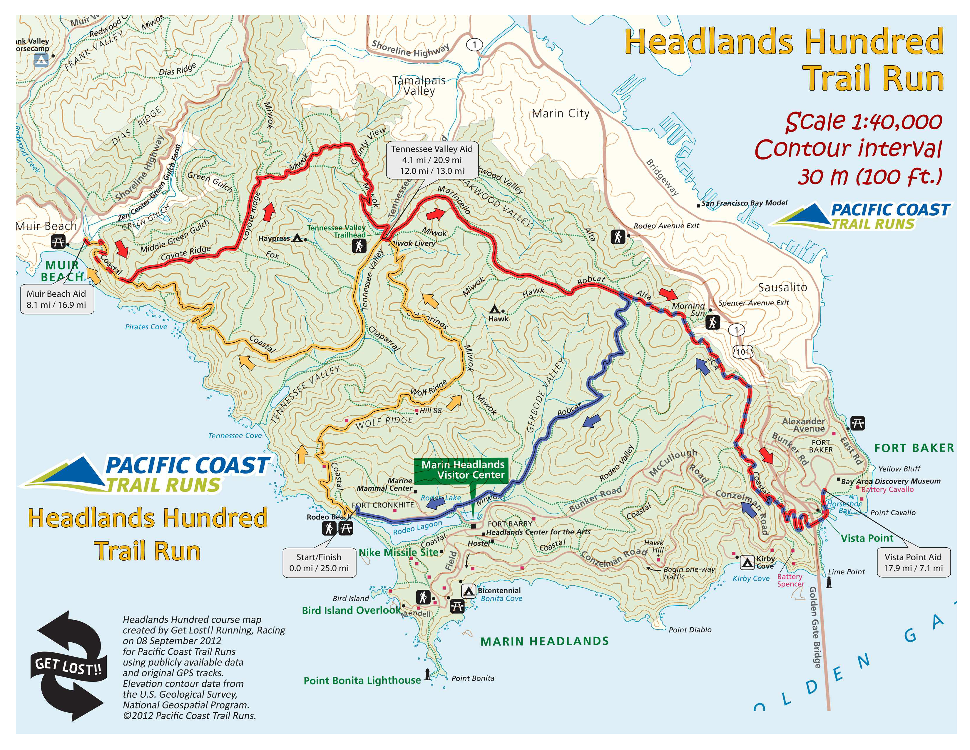 Headlands Hundred Course Map